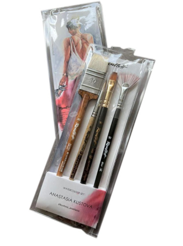 Набор кистей Roubloff для акварели 4 кисти Кустова Анастасия