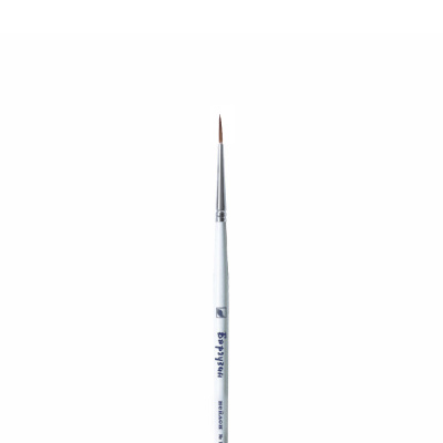 Кисть синтетика №1 круглая Альбатрос "Баргузин" для миниатюры, короткая ручка
