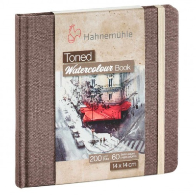 Альбом для акварели Hahnemuhle "Watercolour book" 14x14 см 30 л 200 г целлюлоза 100% бежевый