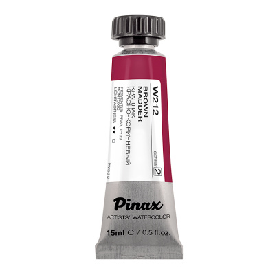Акварель Pinax в тубе 15 мл W212 Краплак красно-коричневый