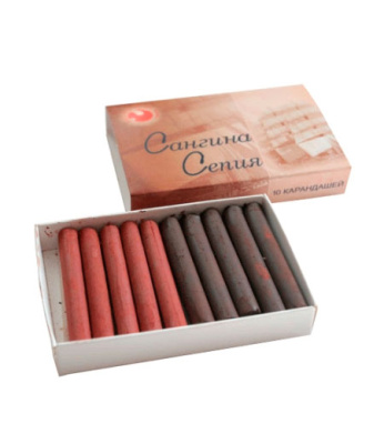 Набор сангина + сепия "Подольск Арт-Центр" в картоне 10 шт