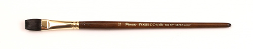 Кисть белка микс №12 плоская Pinax "Poseidon 824 FW" короткая ручка