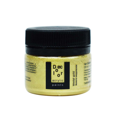 Акрил ТАИР "Деколор" 20 мл, Золото медальное