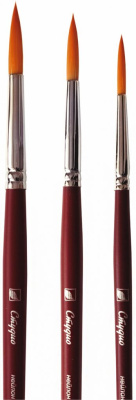 Кисть синтетика круглая Альбатрос "Студио" длинная ручка