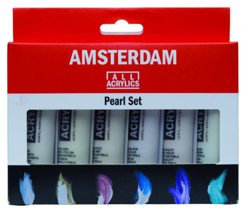 Набор акрила Talens "Amsterdam" Standart 6 цв* 20 мл, перламутровые цвета