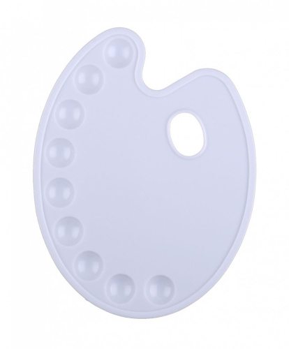 Палитра пластиковая овальная 28,5х21,5см 9 ячеек