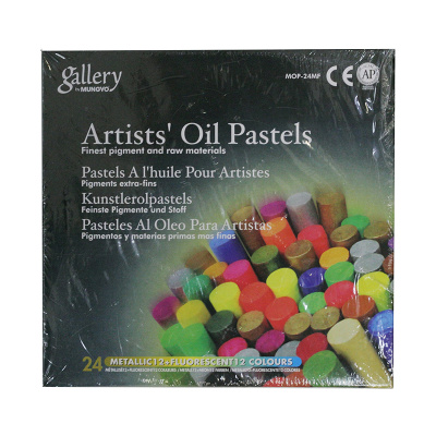 Набор масляной пастели Mungyo 24 цв металлик + флюорисцент