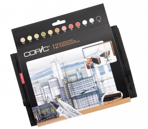 Набор маркеров Copic Classic Архитектура 12 шт в пенале