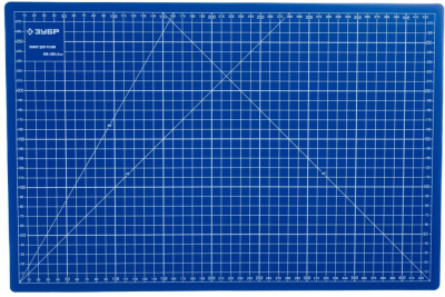 Коврик ЗУБР "ЭКСПЕРТ" 450х300 мм, 3 мм,непрорезаемый, цвет синий