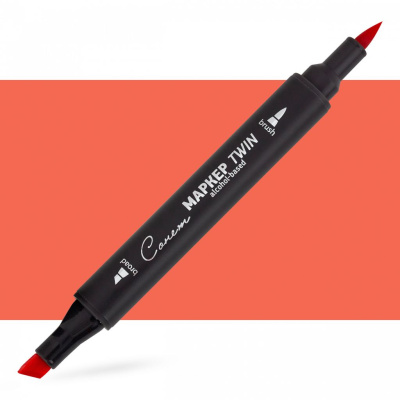 Маркер спиртовой Сонет "TWIN Brush" Красно-оранжевый