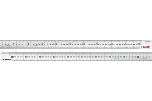 Линейка нержавеющая усиленная ЗУБР Про-50, длина 0,50 м