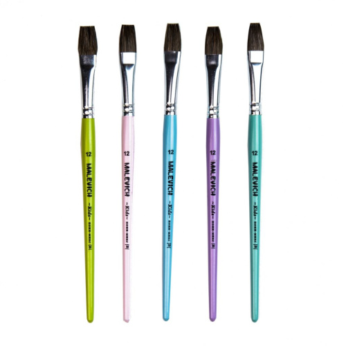 Кисть пони микс №8 плоская Малевичъ "KIDS"