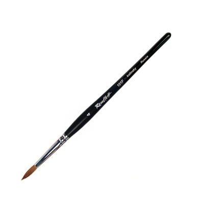 Кисть колонок №4 круглая Roubloff "101F" фигурная коротка ручка, матовая