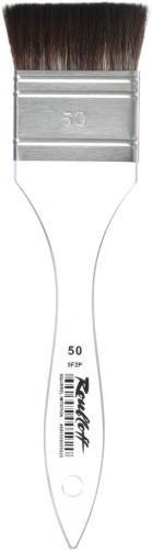 Кисть синтетика белка имитация №50 Roubloff "5F2Р" короткая ручка прозрачная