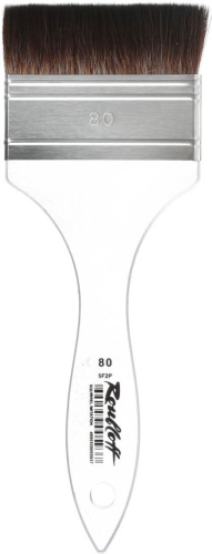 Кисть синтетика белка имитация №80 Roubloff "5F2Р" короткая ручка прозрачная