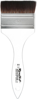 Кисть синтетика белка имитация №80 Roubloff "5F2Р" короткая ручка прозрачная