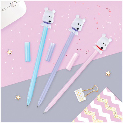 Ручка шариковая MESHU "Cute Bear" 0,7мм, синяя, корпус ассорти