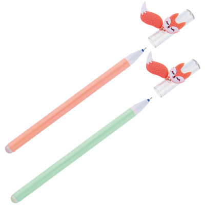 Ручка гелевая стираемая MESHU "Сute Fox" 0,5 мм, синяя, корпус ассорти