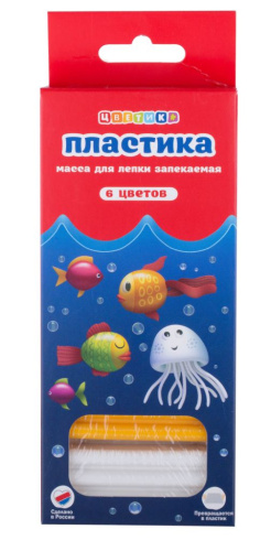 Набор пластики "Цветик" 6 цв 120 г