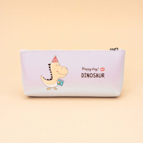 Пенал "Happy dinosaur", white