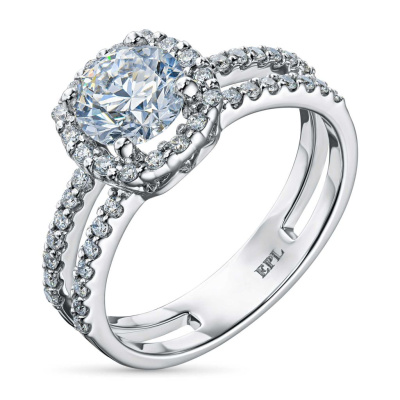 Классическое кольцо из белого золота э4712кц01210602_white