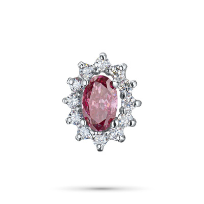 Классическая подвеска из белого золота э0912пд05220102_pink