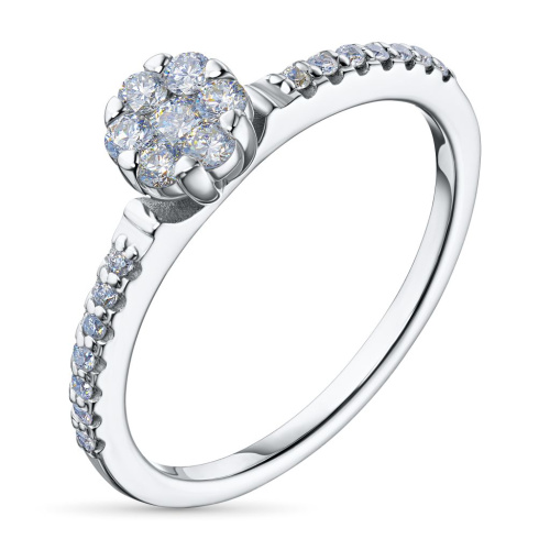 Кольцо из белого золота с бриллиантами э4701кц09181200