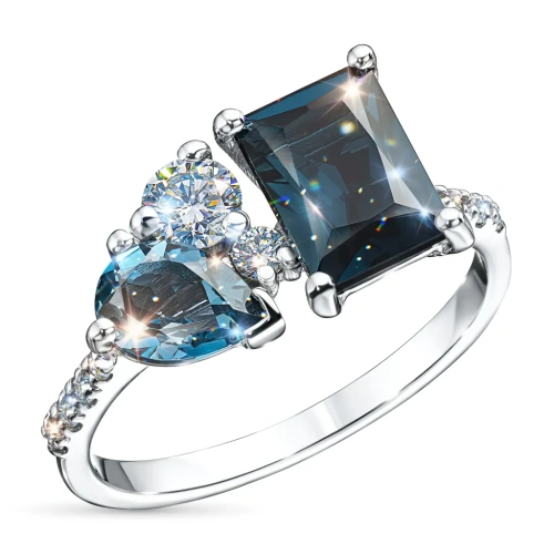 Кольцо из белого золота с и топазами э4771кц06250360_white