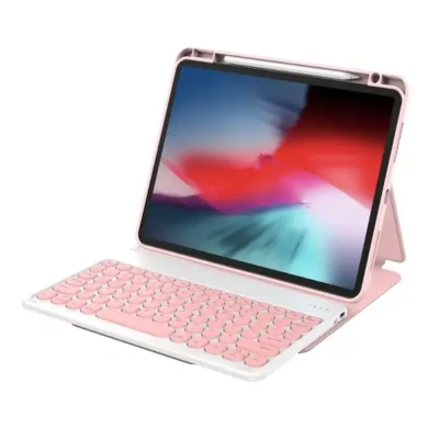 Чехол-клавиатура WIWU Protective Keyboard для Apple iPad Air 4/5 / iPad Pro 11 (2018-2022) русская раскладка (розовый)