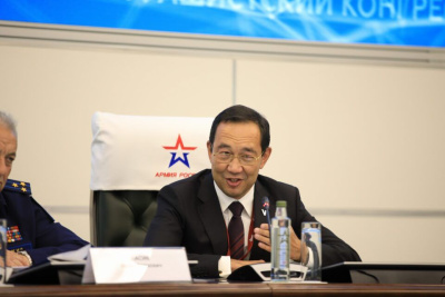 Глава Якутии выступил на международном антифашистском конгрессе форума «Армия-2022» /    Республика Саха (Якутия)