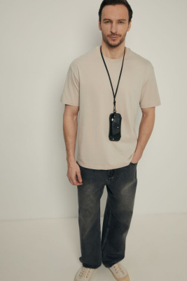 Футболка свободного силуэта с принтом