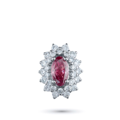 Классическая подвеска из белого золота э0912пд12210504_pink