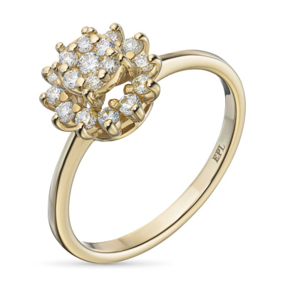 Классическое кольцо из желтого золота э0312кц09200303_white