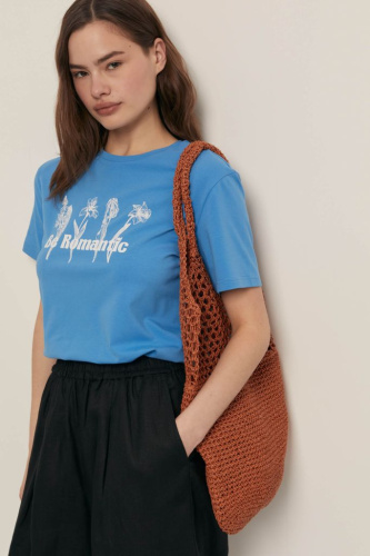 Футболка свободного силуэта с принтом