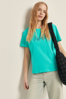 Футболка прямого силуэта с принтом