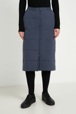 Утепленная юбка на молнии прямого силуэта