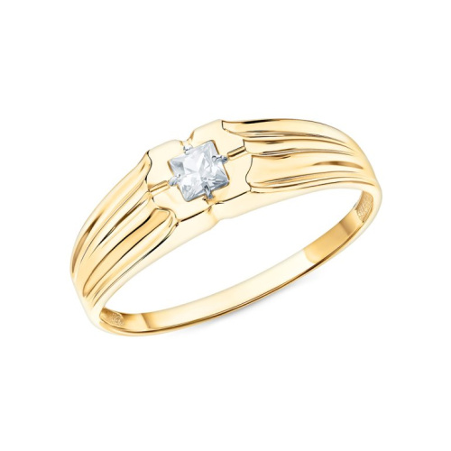 Золотое кольцо с фианитами