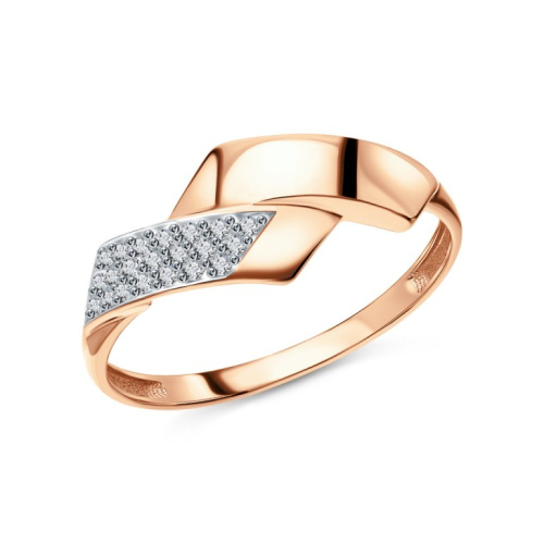 Золотое кольцо с фианитами