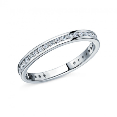 Золотое обручальное кольцо с бриллиантами