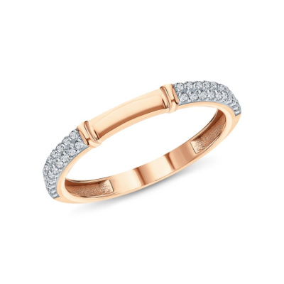 Золотое кольцо с фианитами