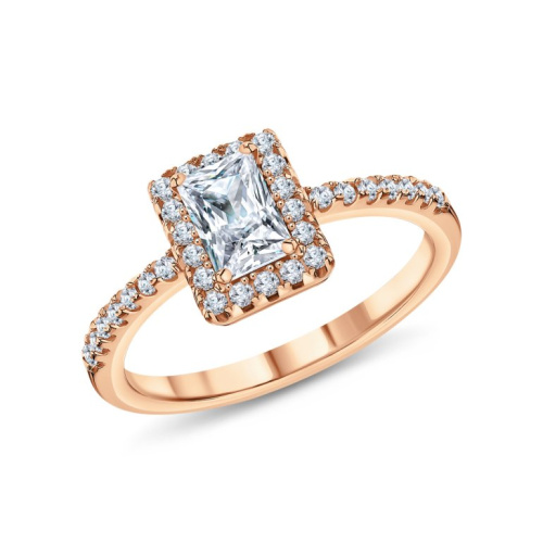 Серебряное кольцо с фианитами