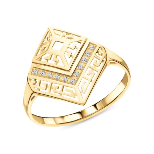 Золотое кольцо с фианитами