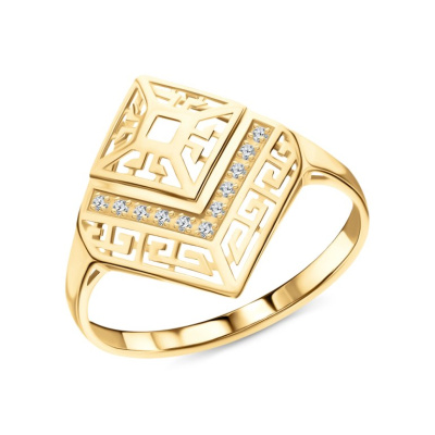 Золотое кольцо с фианитами