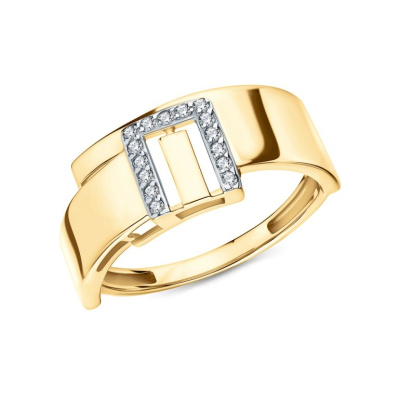 Золотое кольцо с фианитами