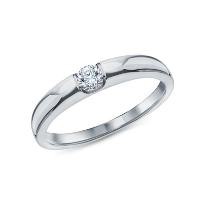 Золотое обручальное кольцо с бриллиантом