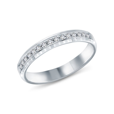 Золотое обручальное кольцо с бриллиантами