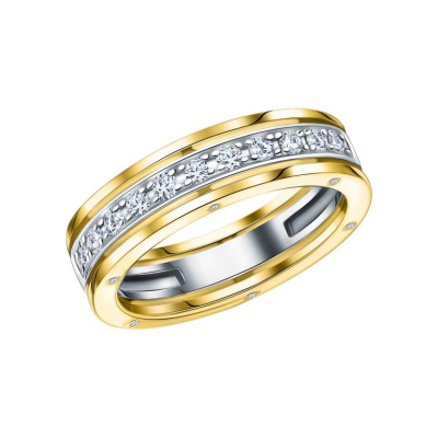 Золотое кольцо с бриллиантами природными