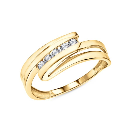 Золотое кольцо с фианитами