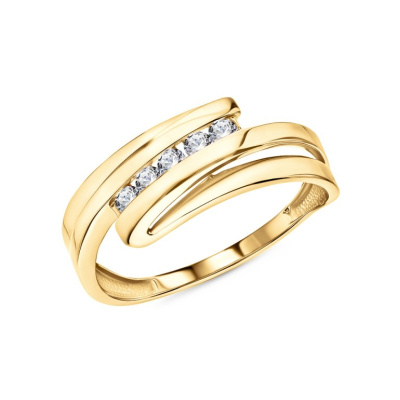 Золотое кольцо с фианитами