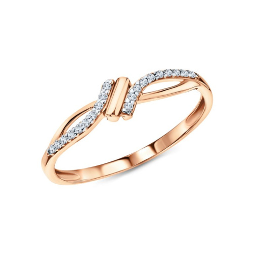 Золотое кольцо с фианитами